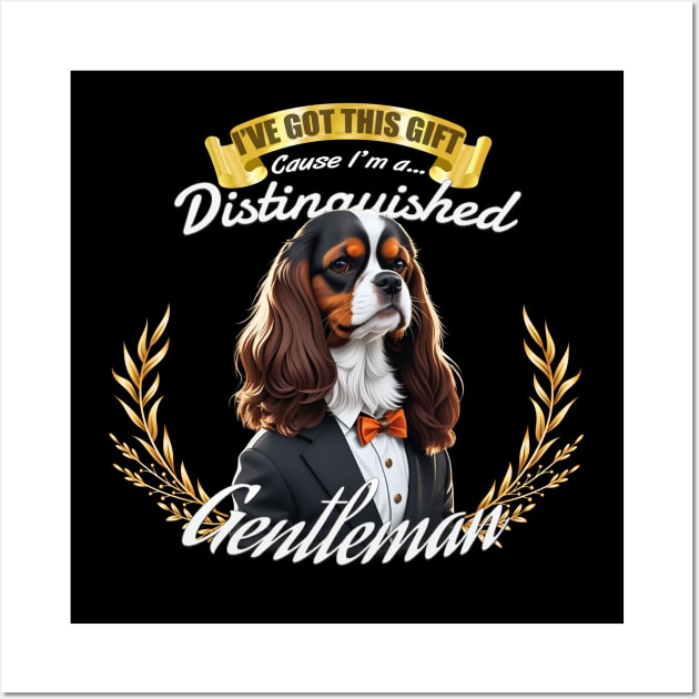 The Distinguished Cavalier King Charles Gentleman Wall Art by Asarteon